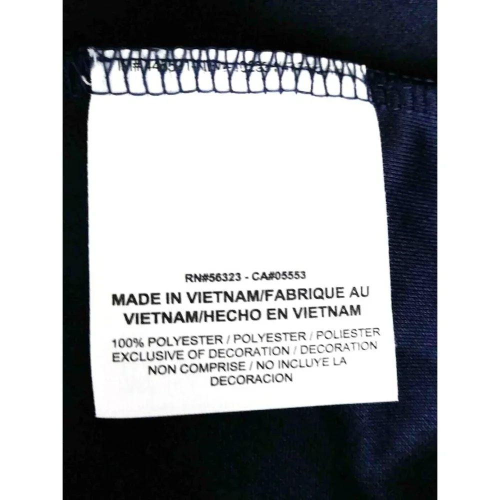 Nike Dri Fit Women Golf Shirt V Neck Collar Small Roche Blue Embroidered New - Picture 10 of 11